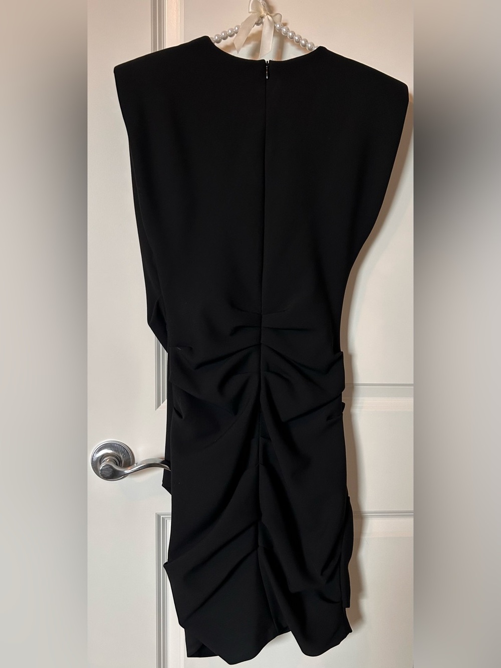 NWT Gorgeous Zara Black Ruched Dramatic Draped Dress - Size Small